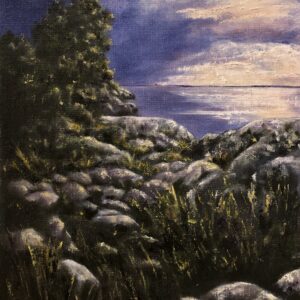 Skymning vid Vättern - 790